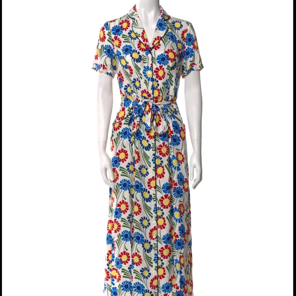 Vibrant Floral Midi Dress